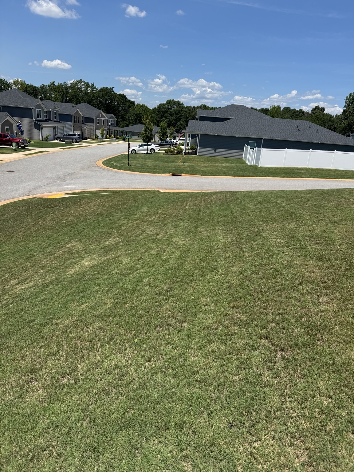 Striped lawn