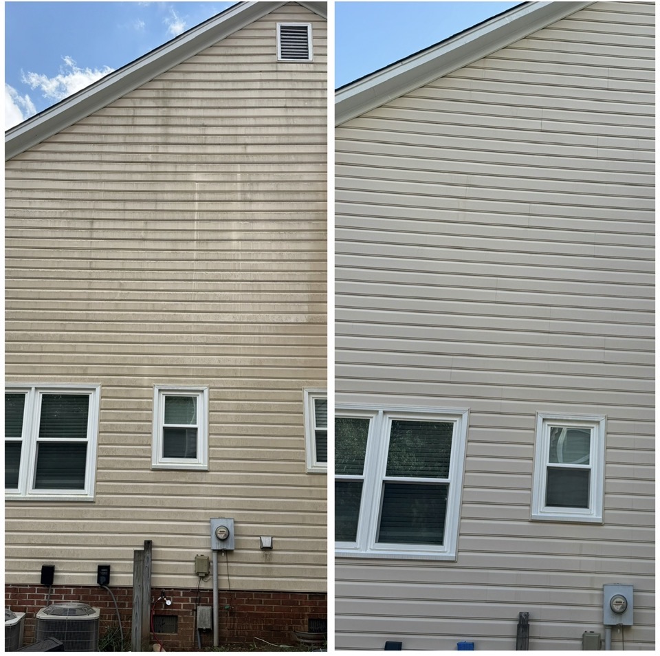 Exterior washing result